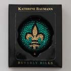 0, KATHRINE BAUMANN - HERALDIC FIGURE - LILIE (BACK - GREEN RHINESTONES)